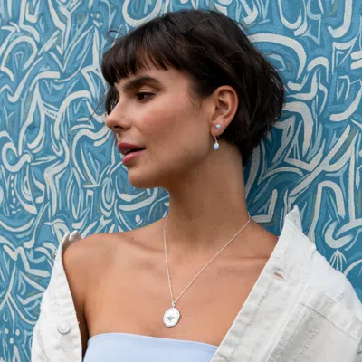 Dower & Hall Small Opal Array Studs In Blue