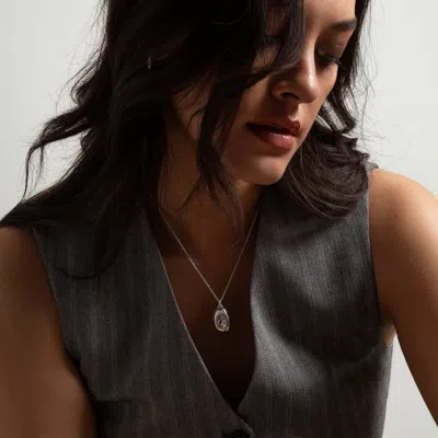 Dower & Hall Sculptural Pebble Locket In Multi