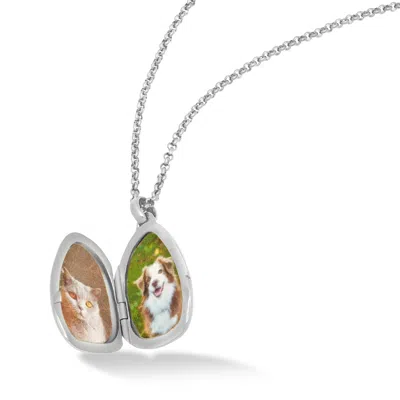 Dower & Hall Sculptural Pebble Locket In Multi