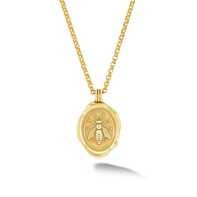 Dower & Hall Resiliance Wasp Medallion Necklace In Silver
