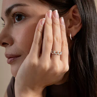 Dower & Hall Crown Twinkle Ring In Gray