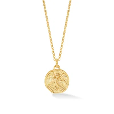 Dower & Hall St. Michael Talisman Necklace In Metallic