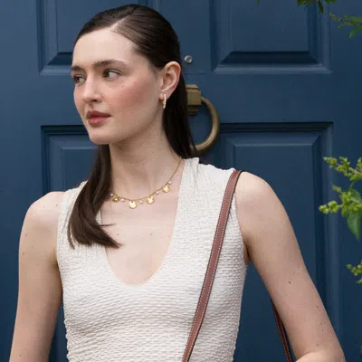 Dower & Hall Large White Timeless Pearl Hoops In Metallic