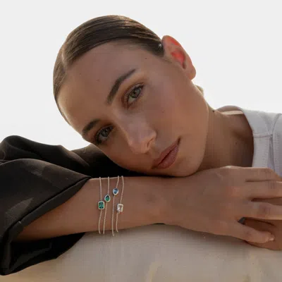 Dower & Hall Evergreen Bracelet Stack In Green