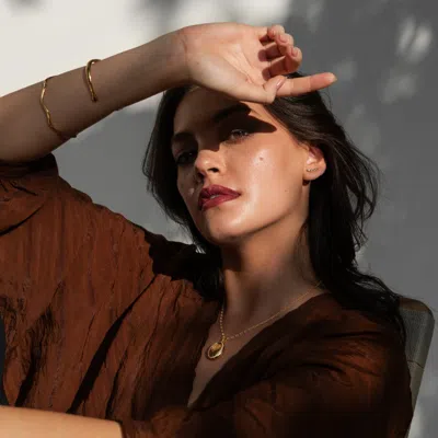 Dower & Hall Celeste Sapphire Locket In Metallic