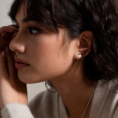 Dower & Hall Hammered Flat Heart Nomad Studs In Gold