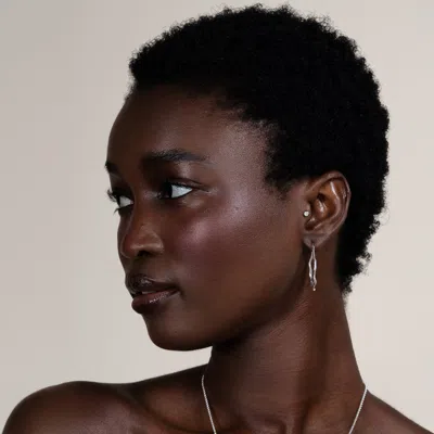 Dower & Hall Large Oval Waterfall Hoops In Neutral