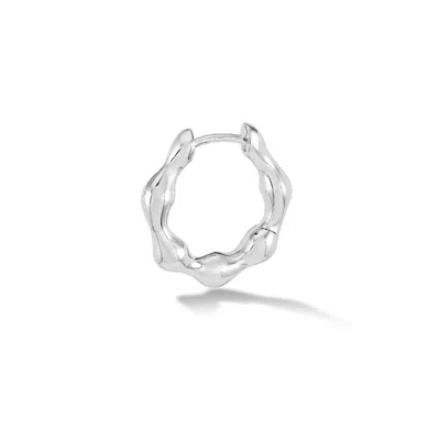 Dower & Hall Gold Men's Single Waterfall Hinged Hoop In Vermeil