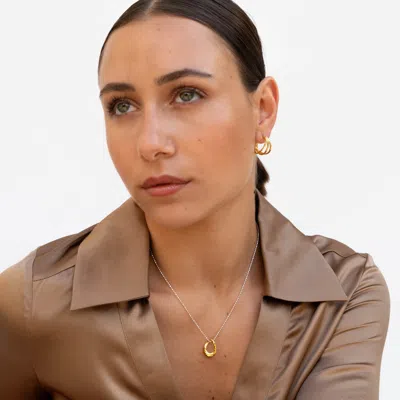 Dower & Hall Small Triple Row Waterfall Hoops In Pattern