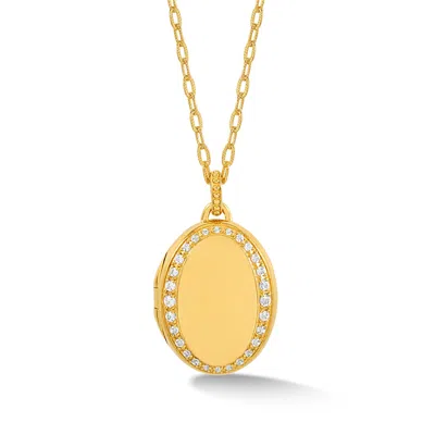 Dower & Hall Celeste Sapphire Locket In Gold