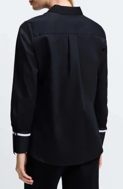 Foxcroft Iris Button-up Shirt In Black