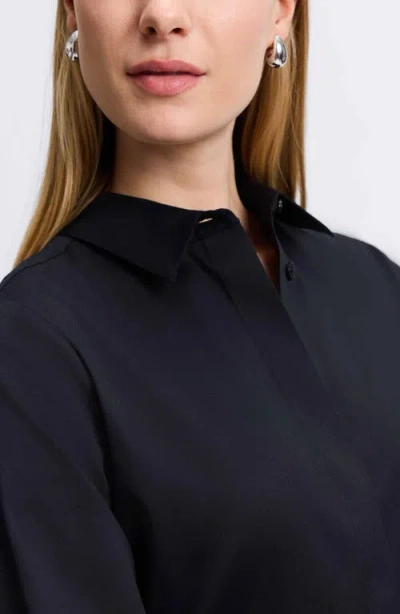 Foxcroft Iris Button-up Shirt In Black