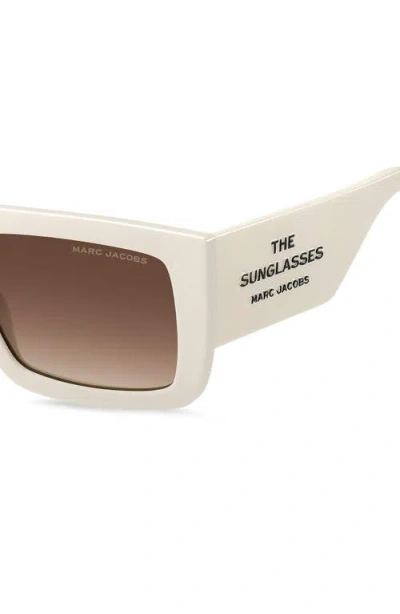 Marc Jacobs 53mm Gradient Rectangular Sunglasses