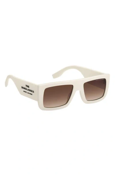 Marc Jacobs 53mm Gradient Rectangular Sunglasses
