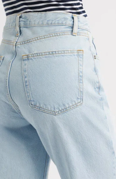Frame The Lax Frayed High Waist Flare Jeans In Gray