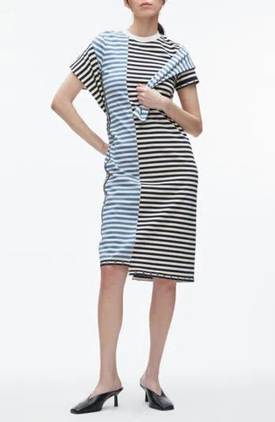3.1 Phillip Lim Mixed Stripe Cotton T-shirt Dress In Multi