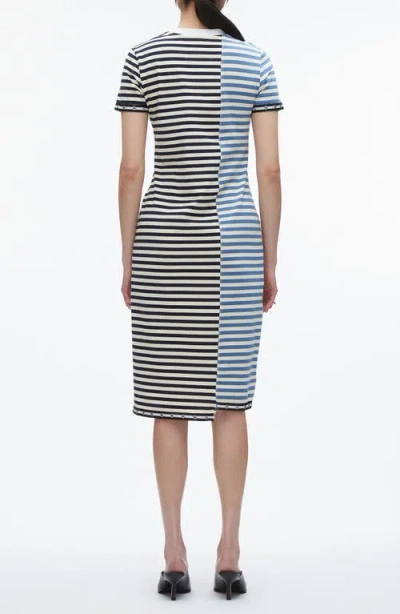 3.1 Phillip Lim Mixed Stripe Cotton T-shirt Dress In Multi