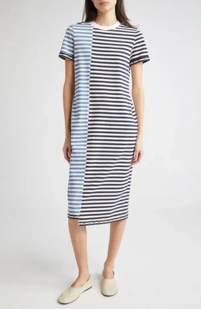 3.1 Phillip Lim Mixed Stripe Cotton T-shirt Dress In Multi
