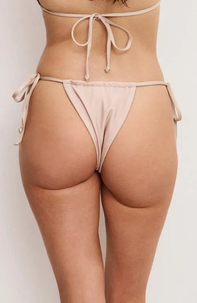 Good American Satin Tiny Ties Bikini Bottom In Multi