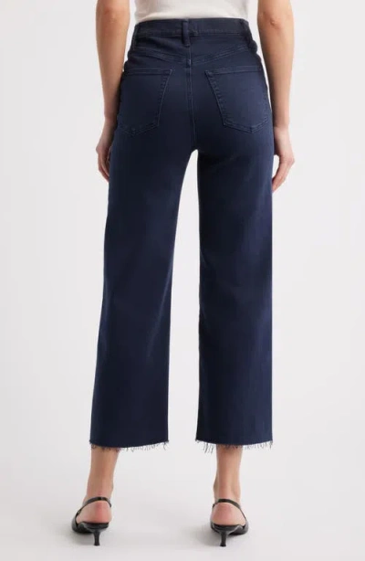 Frame Women's The Anchor High-rise Wide Jeans In Navy Raw Fray In Blue