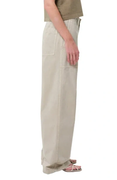 Agolde Yuna Utility Wide Leg Pant In Pumice In Multi