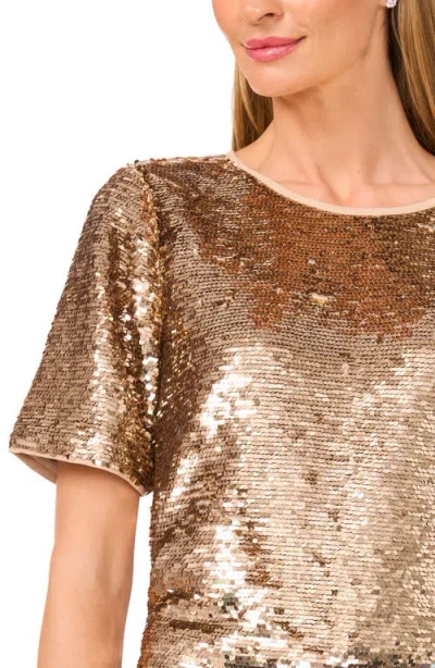 Halogen ® Sequin T-shirt In Gold