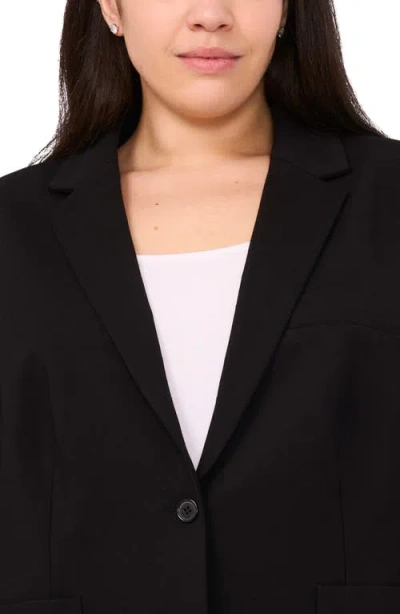 Halogen ® One-button Ponte Knit Jacket In Black