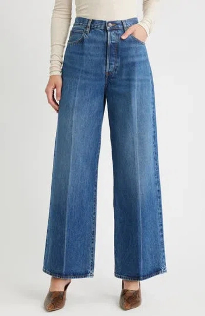 Frame The Wide Crop Jeans In Blue