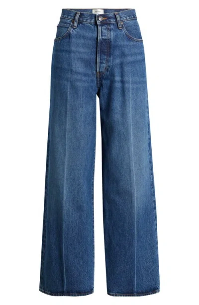 Frame The Wide Crop Jeans In Blue