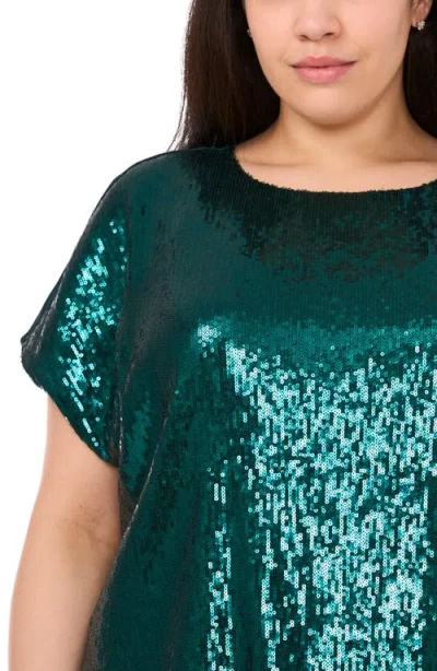 Halogen ® Sequin Cap Sleeve Top In Green