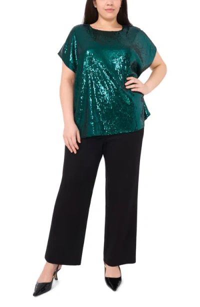 Halogen ® Sequin Cap Sleeve Top In Green