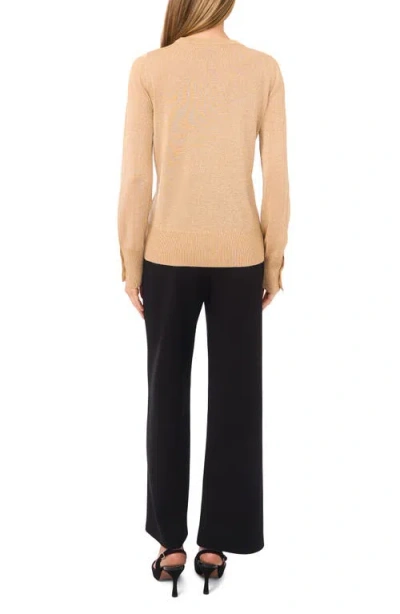 Halogen ® Rhinestone Button Sweater In Brown