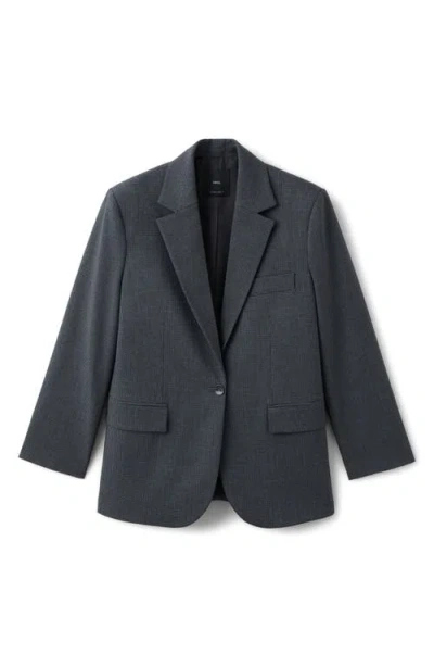 Mango Flap Pocket Blazer In Black