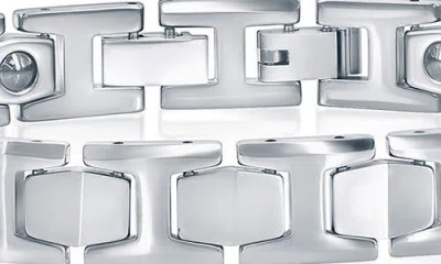 Blackjack Polished Magnetic Bracelet In Silver