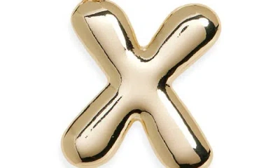 Leith Bubble Initial Bag Charm In Gold