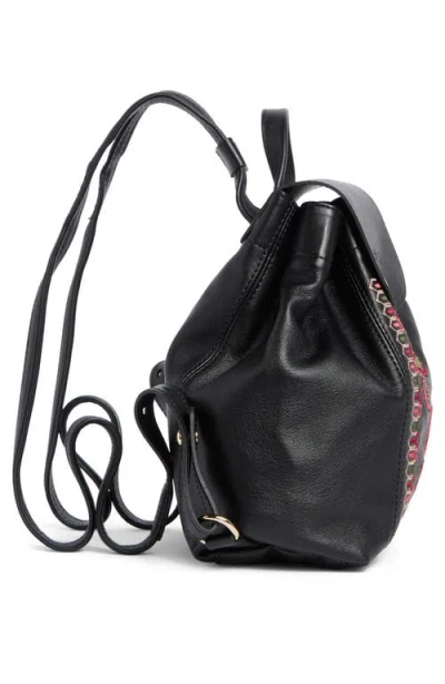 Longchamp Embroidered Leather Backpack