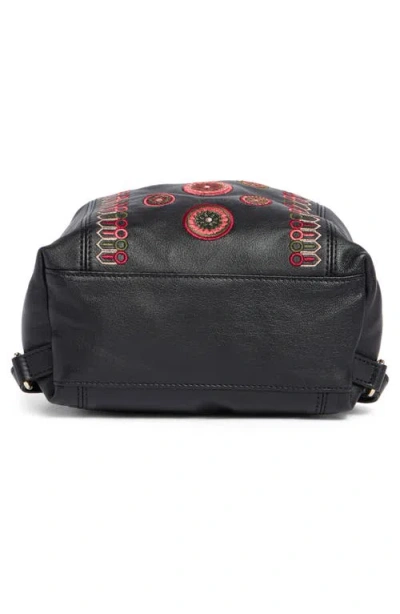 Longchamp Embroidered Leather Backpack