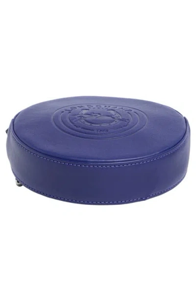 Longchamp Embossed Circular Belt Bag In Blue