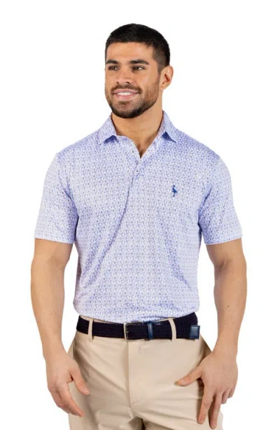 Tailorbyrd Bottoms Up Print Performance Polo In Multi
