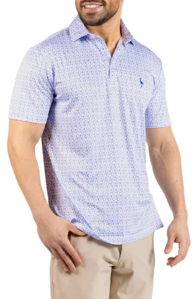 Tailorbyrd Bottoms Up Print Performance Polo In Multi