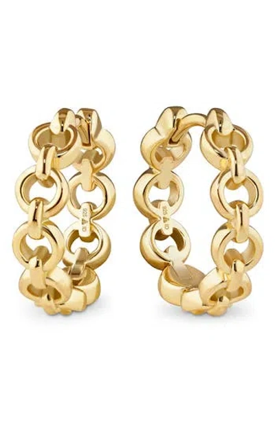 Devata Cable Link Hoop Earrings In Gold