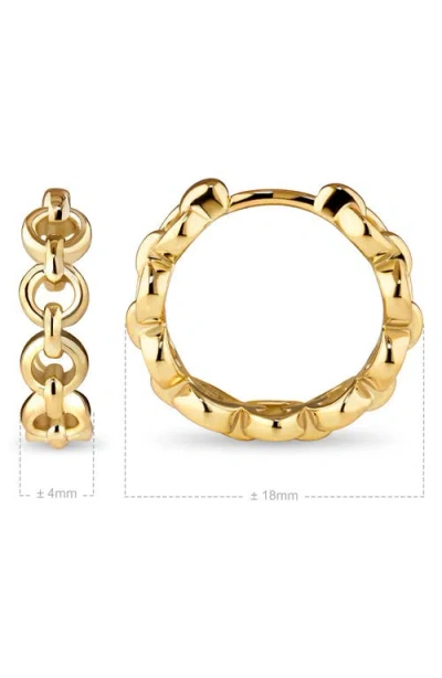 Devata Cable Link Hoop Earrings In Gold