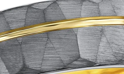 Blackjack Hammered Two-tone Ring In Multi