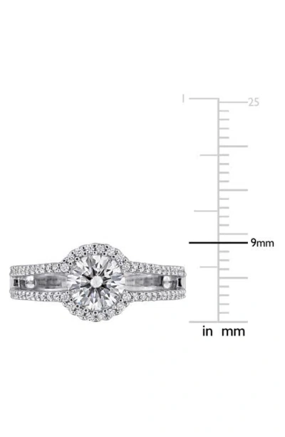 Delmar Dew Lab Created Moissanite Ring In Red