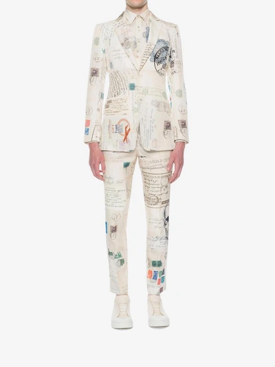 Shop Alexander Mcqueen "letters From India" Print Trousers