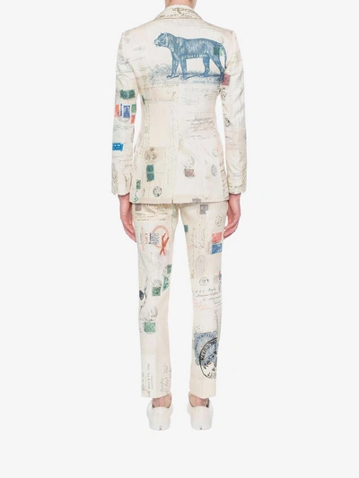 Shop Alexander Mcqueen "letters From India" Print Trousers
