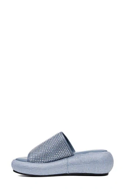 Ninety Union Bling Platform Sandal In Blue