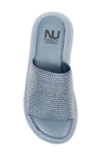 Ninety Union Bling Platform Sandal In Blue