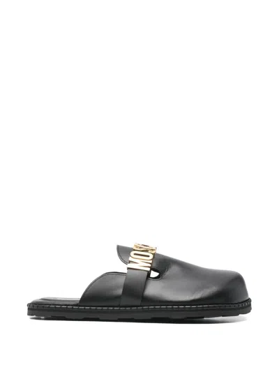 Moschino Couture Couture Sabo With Logo Lettering In Black