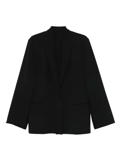 Alberta Ferretti Structured Tailored Jacket With Minimalist Design In Black